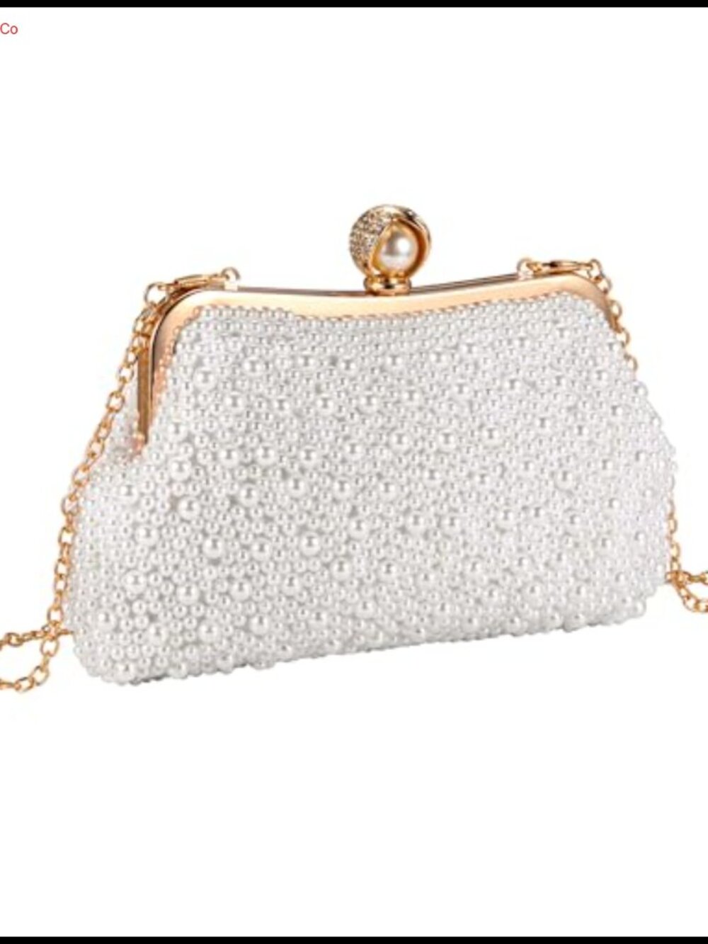Pearl Rhinestone Clutch Beaded Evening Bag Wedding Crossbody